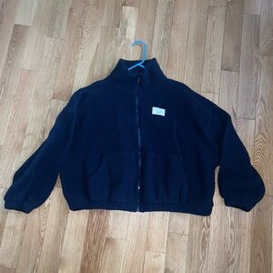 Navy Blue Old Navy Zip-Up Fleece Jacket